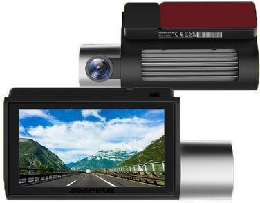 Ampire DC7-Plus Σετ Κάμερα DVR Αυτοκινήτου 1080P με Οθόνη 3" Wi-Fi, GPS & Κάμερα Οπισθοπορείας