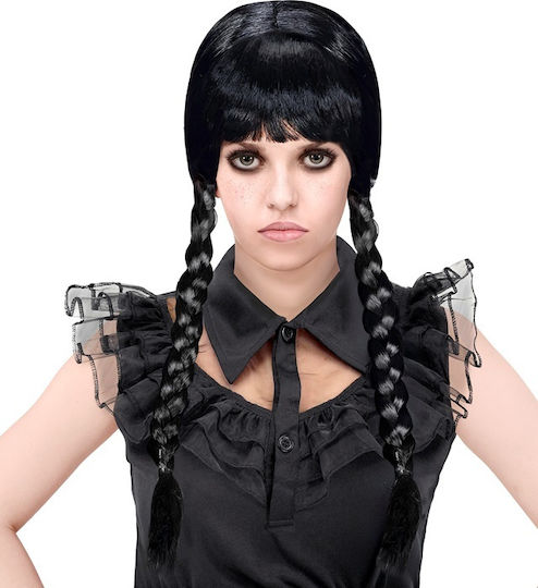 Carnival Wig with Braids Brunette for Halloween