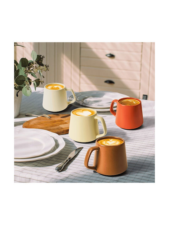 Miamio Becher Keramik Beige 420ml 4Stück
