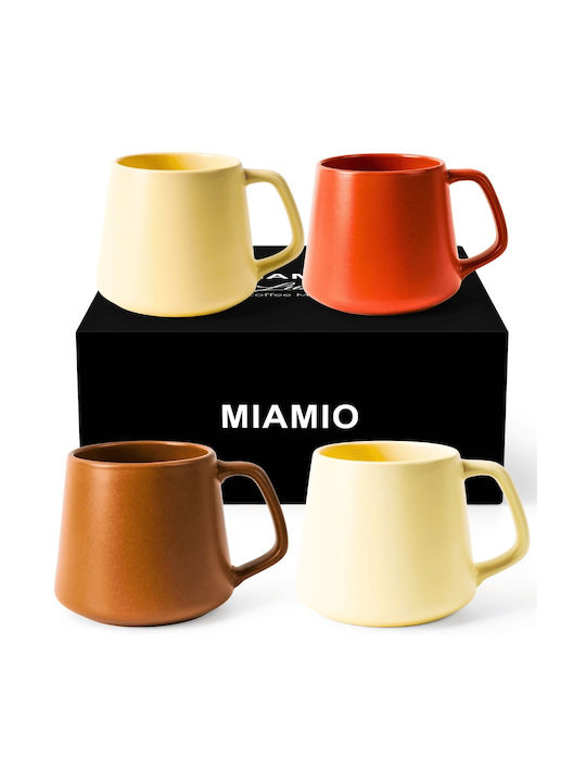 Miamio Becher Keramik Beige 420ml 4Stück