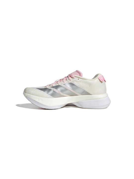 Adizero Boston 13 Дамски Спортни обувки Running Core White / Silver Metallic / Clear Pink