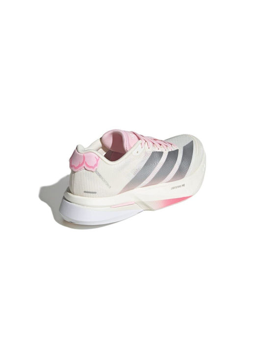 Adizero Boston 13 Дамски Спортни обувки Running Core White / Silver Metallic / Clear Pink