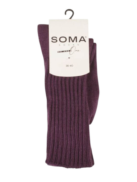 Soma Socks Femei Șosete Bordeaux 1Pachet