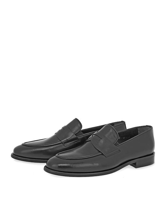 Leder Herren Mokassins in Schwarz Farbe