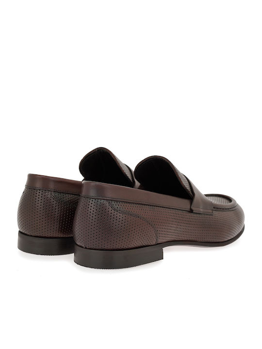Leder Herren Mokassins in Braun Farbe