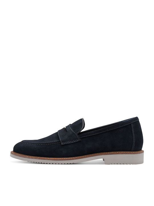 Leder Herren Mokassins in Blau Farbe