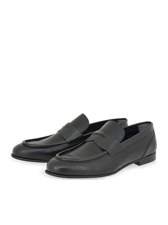 Leder Herren Mokassins in Schwarz Farbe