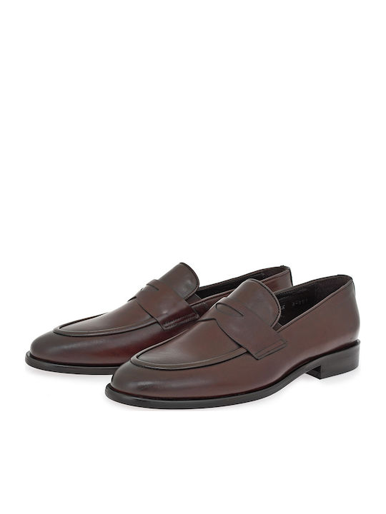 Leder Herren Mokassins in Braun Farbe