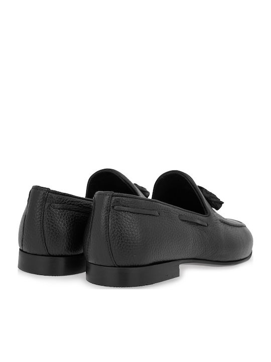 Leder Herren Mokassins in Schwarz Farbe