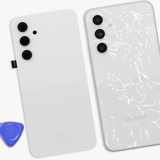 Clappio Battery Cover Galaxy A54 Integrated Adhesive White