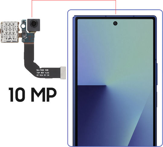 Clappio 10MP UDC Предна Камера Под Дисплея Galaxy Z Fold7 Четец За Nano SIM Черен