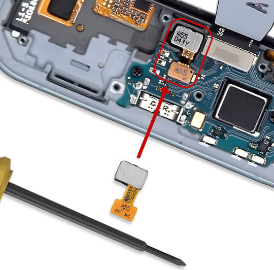 Clappio Fingerprint Reader Galaxy A55 Flex Connection Cable Black