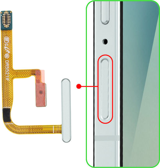 Clappio Replacement Fingerprint Reader Galaxy Z Flip7 Pale Green