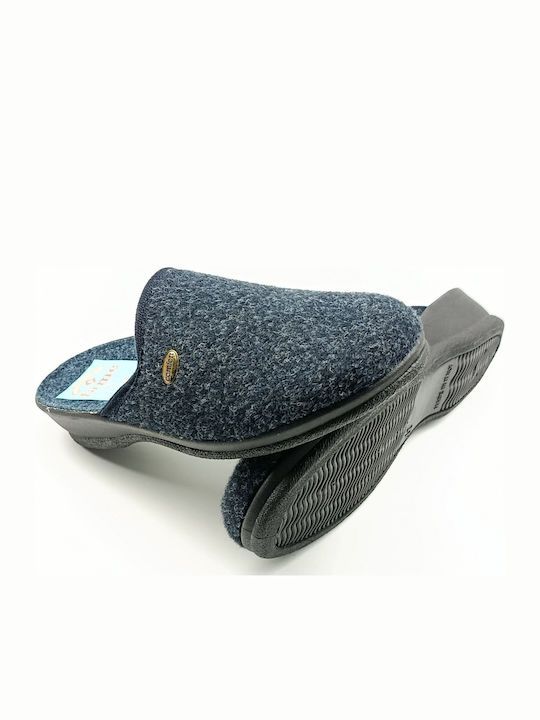Anatomical Woolen Women's Slippers Blue
