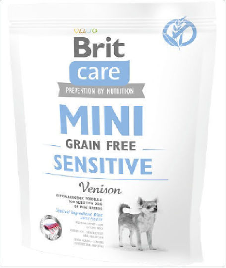Brit Mini Dog Adult Sensitive 0.4kg Hrană Uscată fără Cereale pentru Câini Adulţi de Rase Mici cu Cerb și Apple