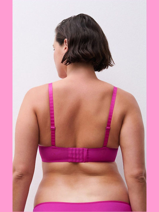 Bra with Light Padding Underwire Fuchsia
