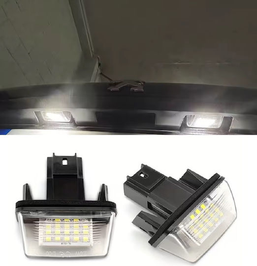 Best-Ka Светлини за регистрационната табела LED за Citroen C3 / C4 / C5 / Berlingo / Xsara / Saxo / C3 Picasso / C4 Picasso / Xsara Picasso 2бр