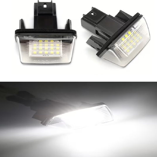 Best-Ka Светлини за регистрационната табела LED за Citroen C3 / C4 / C5 / Berlingo / Xsara / Saxo / C3 Picasso / C4 Picasso / Xsara Picasso Peugeot 206 / 207 / 306 / 307 / 308 / 406 / 407 / 5008 / Partner 2бр