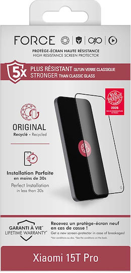 Force Glass Защитен Екран Xiaomi 15t Pro 2.5d Удароустойчив Органично Стъкло Прозрачен