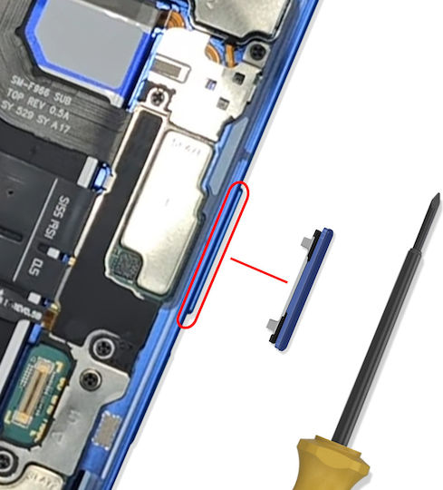 Samsung Original Lautstärkentaste Galaxy Z Fold7 Service Pack Dunkelblau