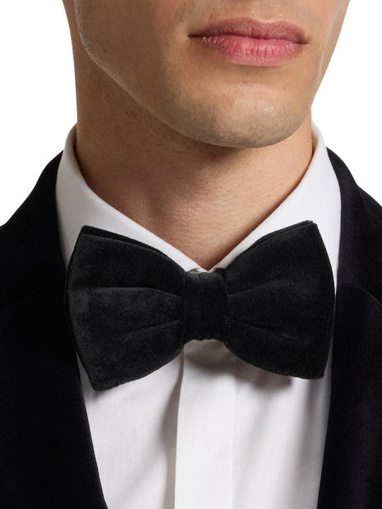 Velour Cotton Bow Tie Hugo Black