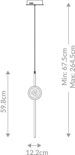 El_barletta Pendant Light Black 12.2x12.2cm