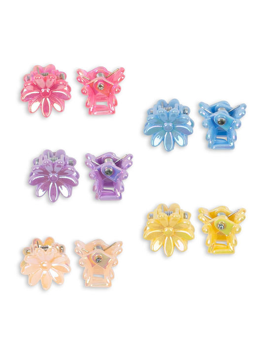 Konges Slojd Set de Agrafe pentru Copii cu Pensete Floare 10buc