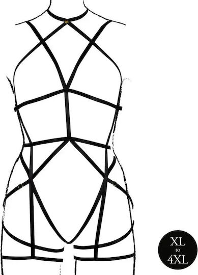 Strappy Open Cup Body Harness Full Body Harness Large Sizes XL-4XL