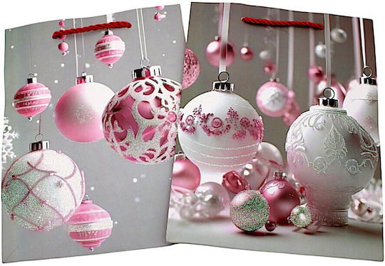 Christmas Paper Gift Bag Glitter 18x23x10cm 1pc031