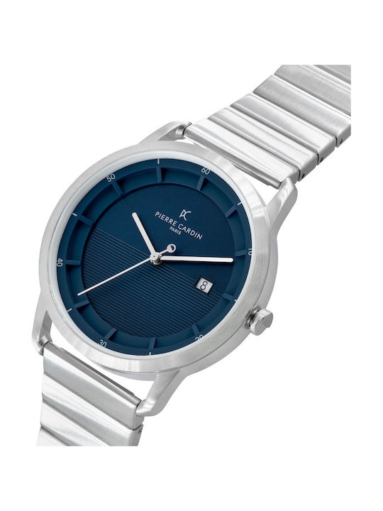 Pierre Cardin Ceas Barbatesc 43mm cu Baterie cu Brățară Metalică Argintie
