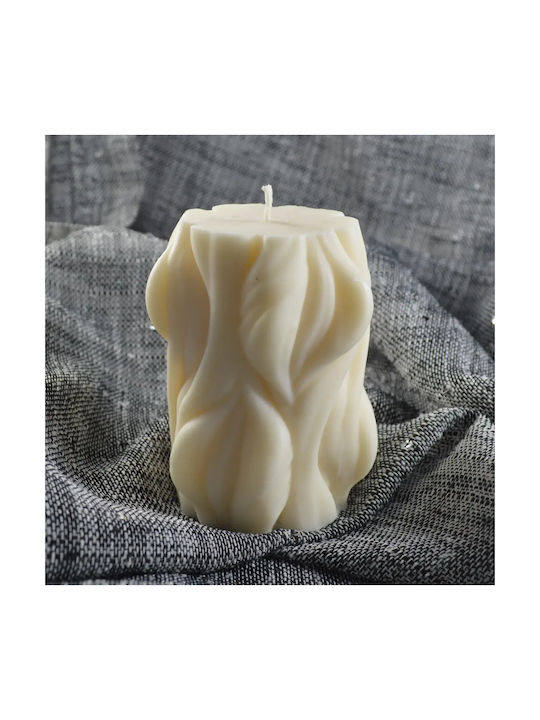 3D Wavy Large Column Candle Kurabies