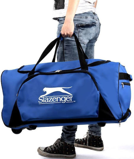 Slazenger Geantă de voiaj 60lt Albastru cu roți Textil