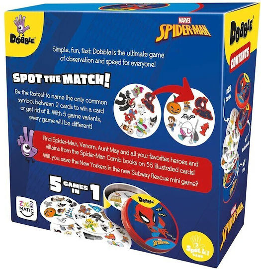 Board Game Dobble Spiderman for 2-8 Players 6+ Years Old (EN) Asmodee