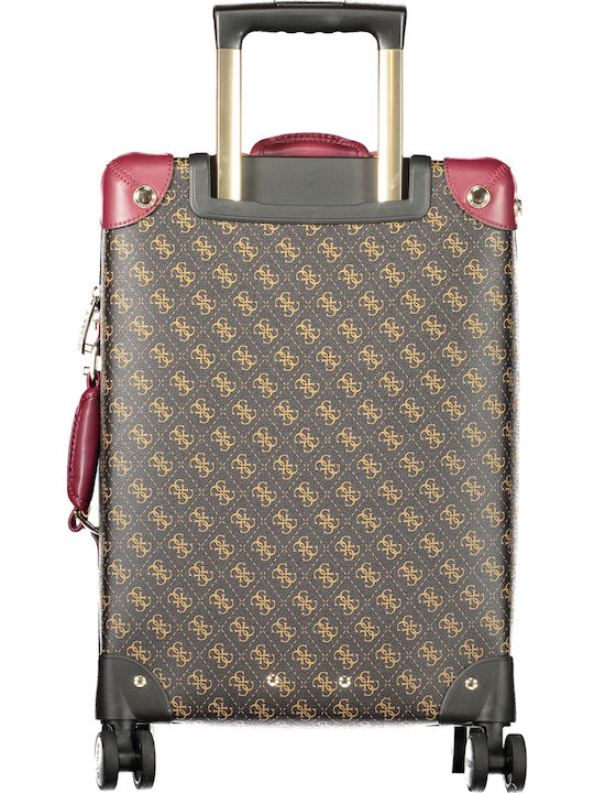 Guess Medium Brown Travel Suitcase with 4 Wheels