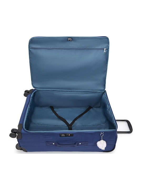 Kipling Valiză Mare De Călătorie Casual Albastră Combo Cu 4 Roți Înălțime 78 Cm