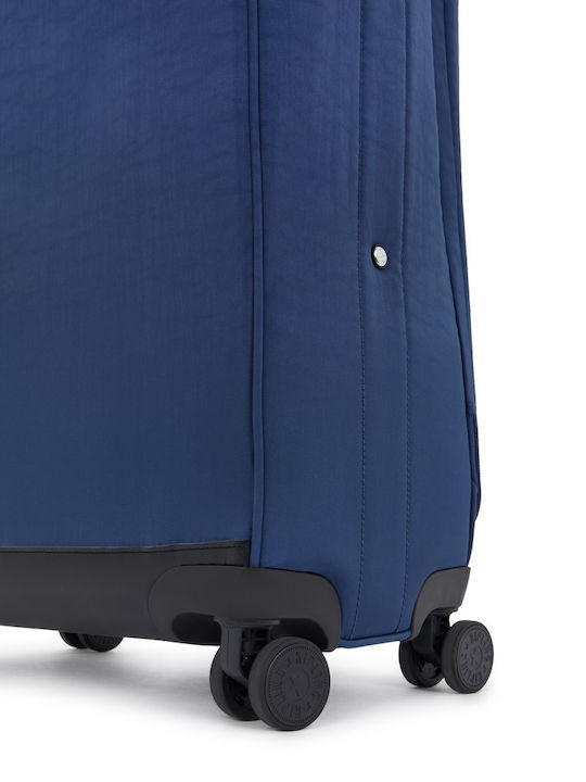 Kipling Large Casual Blue Travel Suitcase with 4 Wheels Height 72cm