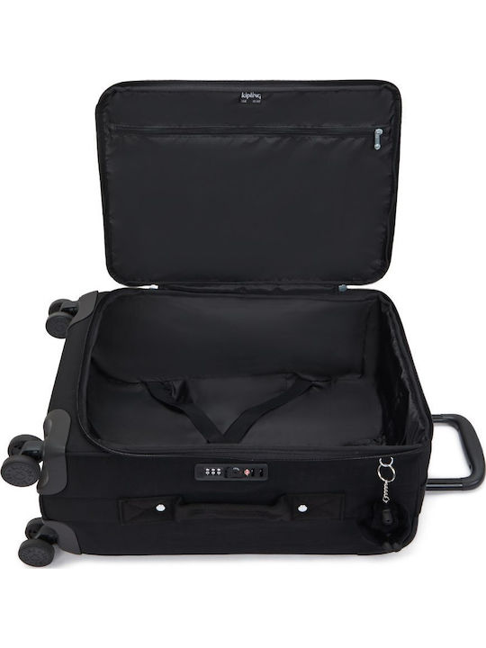 Kipling Medium Travel Suitcase Black Noir with 4 Wheels Height 60cm