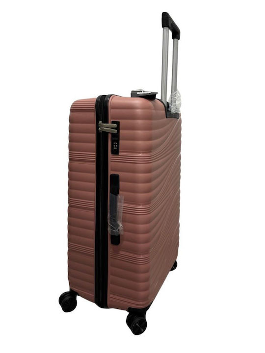 Valize De Călătorie Tare Rose Gold Cu 4 Roți Set 3 Buc