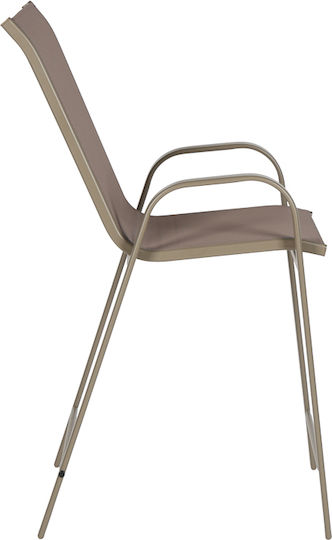 Hocker für Bar Für den Außenbereich Calan Ανοιχτή Καφέ Απόχρωση 1Stück 55x70x114cm