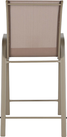 Hocker für Bar Für den Außenbereich Calan Ανοιχτή Καφέ Απόχρωση 1Stück 55x70x114cm