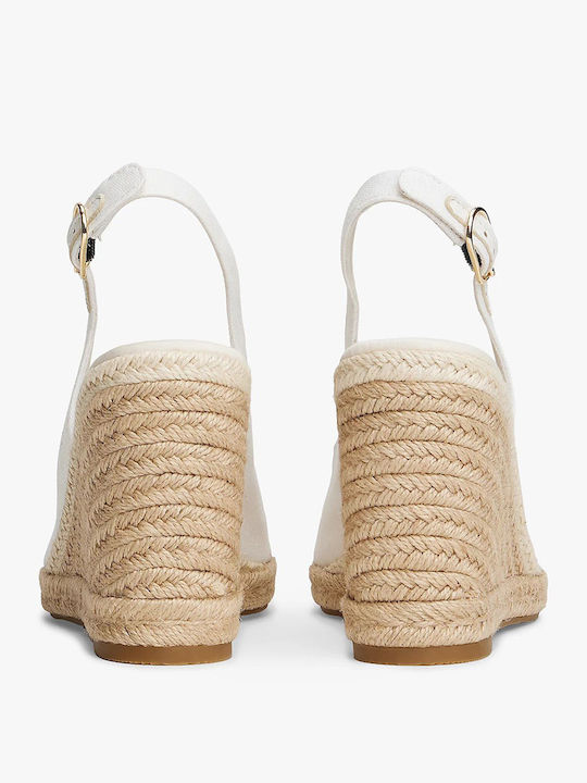 Women's Fabric Platform Espadrilles White