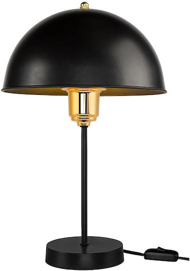 GloboStar GAZETA Plastic Vintage Table Lamp for Socket E27 with Black Shade and Base