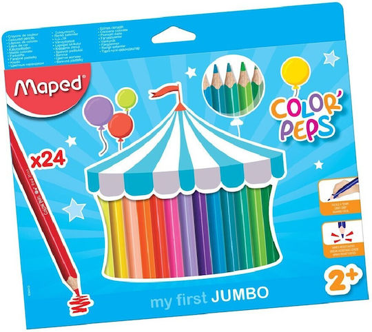 Maped Color'Peps Jumbo Ξυλομπογιές Σετ 24 χρώματα
