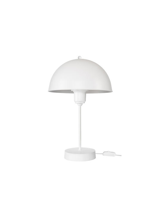 GloboStar GAZETA Plastic Vintage Table Lamp for Socket E27 with White Shade and Base