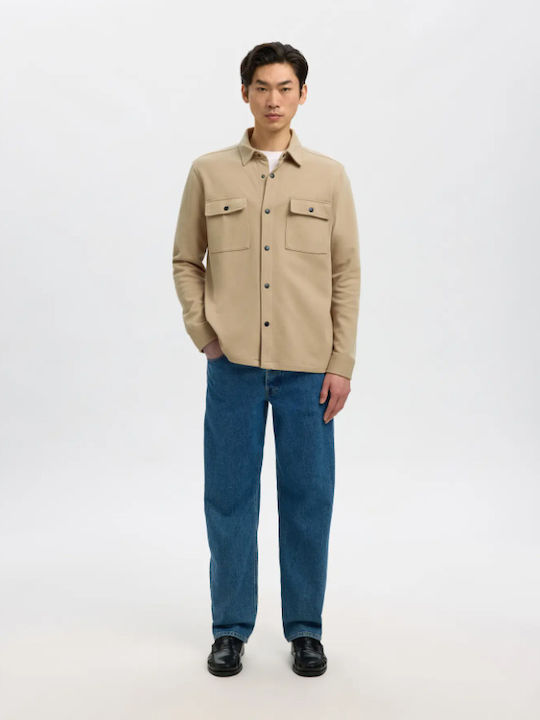 Μακρυμάνικo Overshirt Μουσταρδί