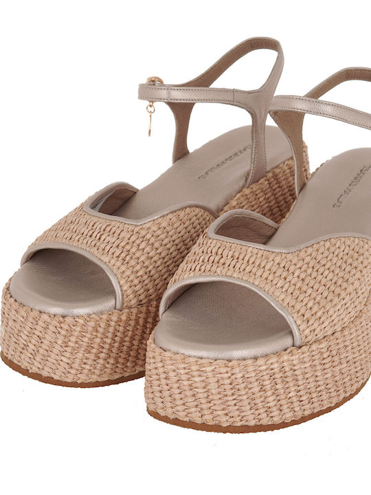 Women's Platform Shoes Beige