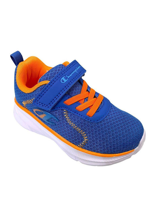 Kids Sports Shoes Running with Hoop & Loop Closure Blue