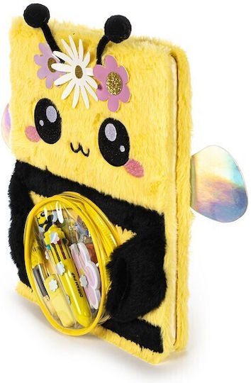 Tri-Coastal Set Furry Notebook 21x27cm 100 Pages Pen Bee Writing Supplies