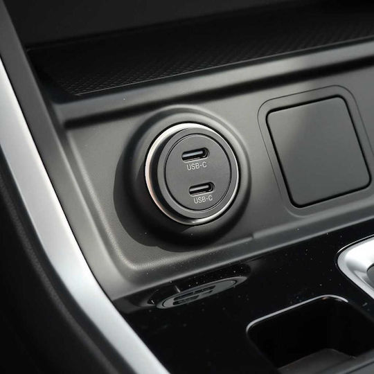 Spacecase Auto-Ladegerät 30W Schnellladung mit Anschlüssen: 2xType-C Schwarz Farbe