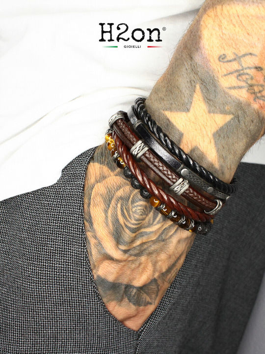 H2on Women's Bracelet with design Anchor made of Leather